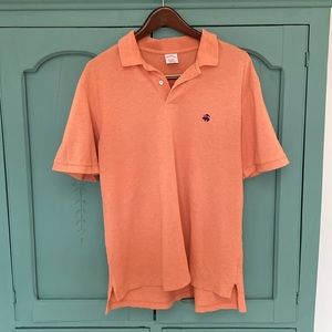 Brooks Brothers Polo. Large. Orange/Purple Logo